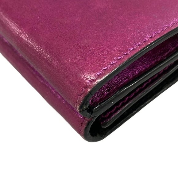 Auth SAINT LAURENT PARIS Tiny Wallet 459784 Pink Leather - Trifold Wallet - Picture 12 of 16